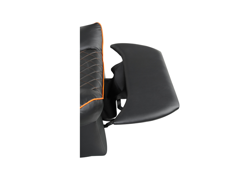 Gaming Chair: Vertex Throne Gaming Sofa Black/Orange PVC